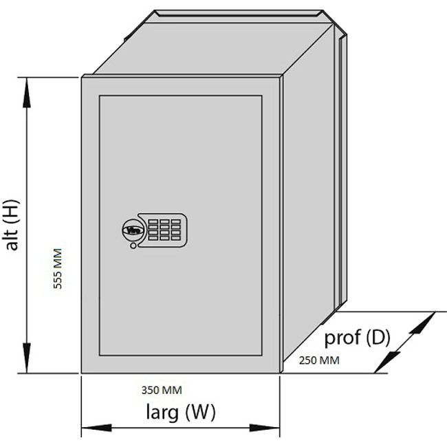 Vendita online Cassaforte verticale da incasso a comb. elettronica 